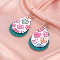 Серьги-подвески с узором сердечка Shein