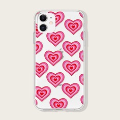 Чехол для iPhone с принтом сердечка Shein