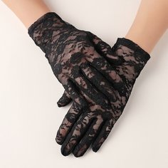 Однотонные кружевные перчатки Shein