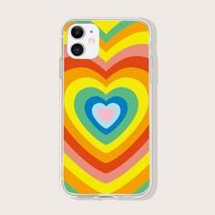 Чехол для iPhone с принтом сердца Shein