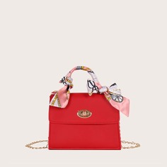 Сумка-сэтчел с декором шарфа для девочек Shein