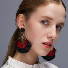 Серьги-подвески с бахромой Shein