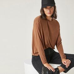 Одноцветный Повседневный Футболки Shein