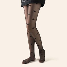 Колготки в сеточку с рисунком звезды Shein