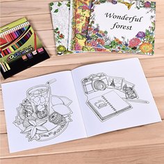 1 пакет книжка-раскраска с узором случайного Shein