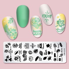 Шаблон для дизайна ногтей с лиственным рисунком Shein