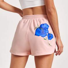 Цветочный Спортивный Шорты Shein