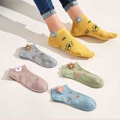 Носки с цветочным узором 5 пары Shein