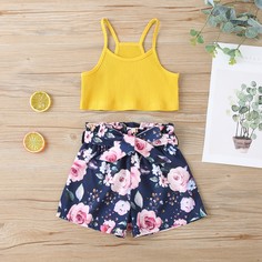 Пояс Со цветочками Бохо Комплект из двух предметов для девочек Shein