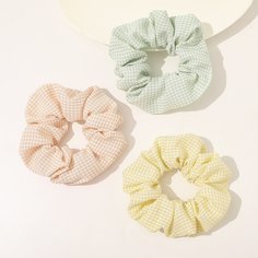 Резинка для волос в клетку 3шт Shein
