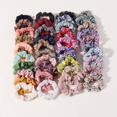 40шт резинки для волос с цветочным узором Shein