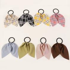 8шт резинка для волос в клетку Shein