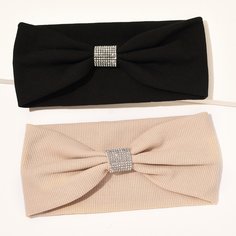 Повязка на голову со стразами 2шт Shein