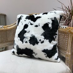 Плюшевый чехол для подушки с коровьим узором без наполнителя Shein