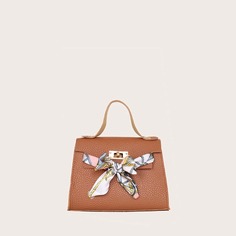 Сумка-сэтчел с шарфом для девочек Shein