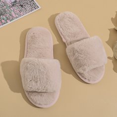 Плюшевые шлепанцы Shein