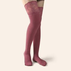Длинные носки с кружевной отделкой Shein