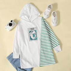 Полосатые изображения Повседневный Толстовки для девочек Shein