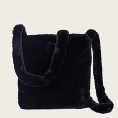 Минималистичная плюшевая сумка через плечо Shein