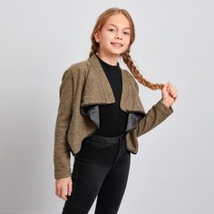 На запах Одноцветный Повседневный Куртки для девочек Shein