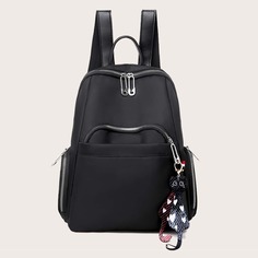 Регулируемый Одноцветный Институтский Рюкзак Shein