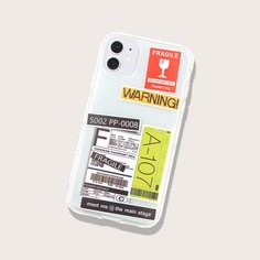Чехол для iPhone с рисунком штрих-кода Shein