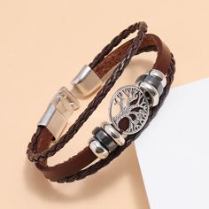 Мужской браслет с круглым декором Shein