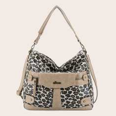 Сумка-хобо с леопардовым принтом Shein