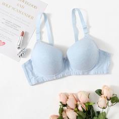 Бюстгальтер из хлопка размера плюс на косточках Shein