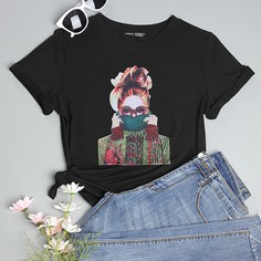 Объект Повседневный Футболки Shein