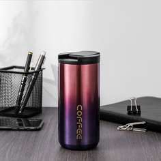 Градиентный стакан-термос с текстовым принтом Shein