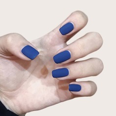 24шт Однотонные накладные ногти и лента 1шт Shein