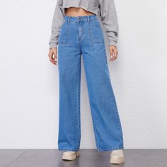 Однотонные широкие джинсы Shein