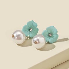Серьги с цветком и искусственными жемчугами Shein