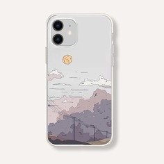 Чехол для iPhone с ландшафтным принтом Shein
