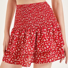 С оборками цветочный Бохо Юбки Shein