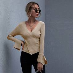 На запах Одноцветный Элегантный Свитер Shein