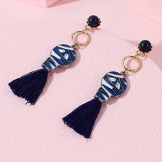 Серьги-подвески с бахромой для девочек Shein