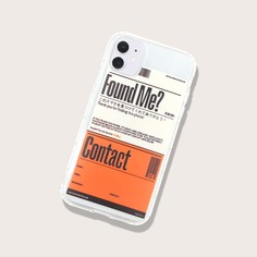 Чехол для iPhone с текстовым принтом Shein