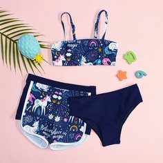 буква милый Купальники для девочек Shein