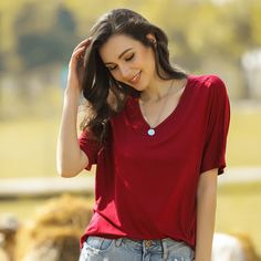 Однотонная футболка Shein