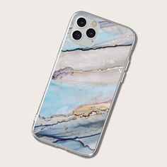 Чехол для iPhone с мраморным принтом Shein