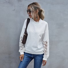 Свитшот с кружевным рукавом Shein