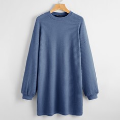 Однотонное трикотажное платье Shein