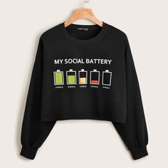 Графические изображения Повседневный Свитшоты Shein