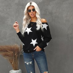 Свитшот с принтом звезды Shein