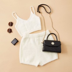 Вязаная майка и шорты Shein