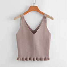 Кольцо Одноцветный Повседневный Трикотажные топы Shein