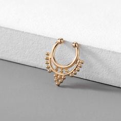 Мужское золотое кольцо для носа Shein