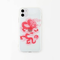 Прозрачный чехол для iPhone с принтом китайского дракона Shein